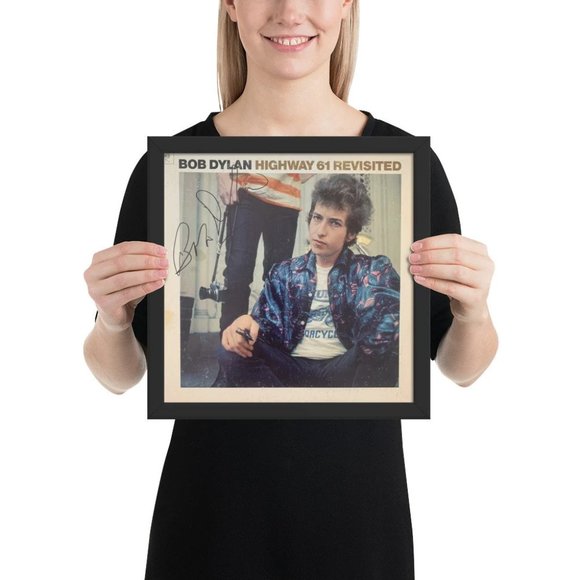 Bob Dylan Framed Highway 61 Revisited reprint Signed Album REPRINT - Picture 1 of 1